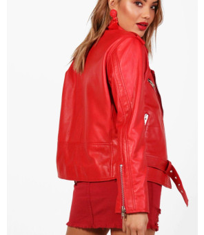 Sheep-Red-Leather-Biker-Jacket