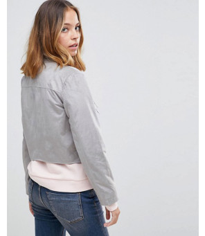 Women-Grey-Suedette-Biker-Jacket