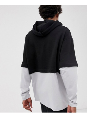 Design-Oversized-Hoodie-With-Double-Layer-Sleeve-And-Hem-In-Black