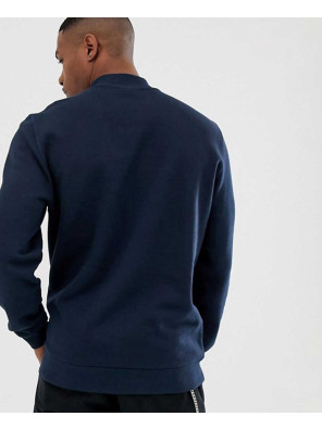 Design-Sweatshirt-With-Half-Zipper-In-Navy-Blue
