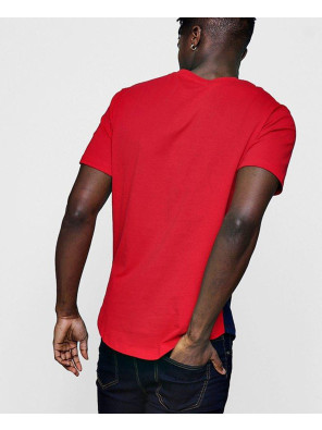 Hot-Selling-Sports-Colour-Block-With-Curved-Hem-T-Shirt