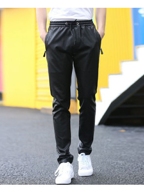 Men-Fashion-Zip-Hip-Hop-Leather-Long-Jogger-Pants