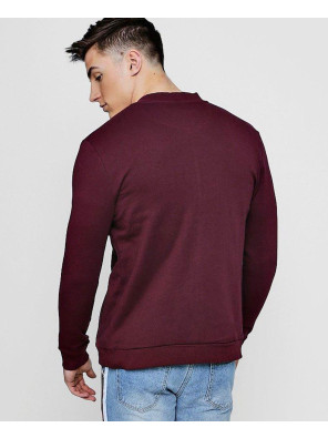 Men-Hot-Selling-Custom-Fashion-Burgundy-Jersey-Bomber-Sweatshirt-Jacket