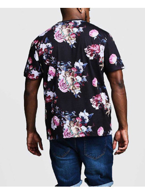 New-Latest-Custom-Design-Big-&-Tall-Cherub-Print-T-Shirt