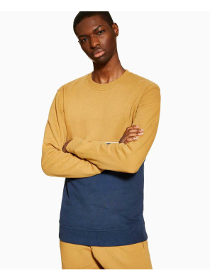 New-Latest-Longline-Paneled-Crew-Neck-Sweatshirt