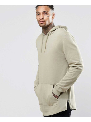 New Look About Apparels Hoodies Sweatshirts Casual Longline-Hoodie-With-Side-Zipper-Curved-Hem