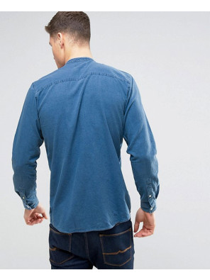 Originals-Shirt-in-Regular-Fit-Denim-With-Grandad-Collar