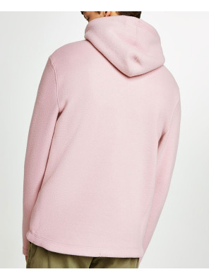 Pink-Pullover-Stylish-Men-Fleece-Hoodie