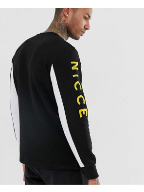 Sweatshirt-With-Color-Panel-In-Black