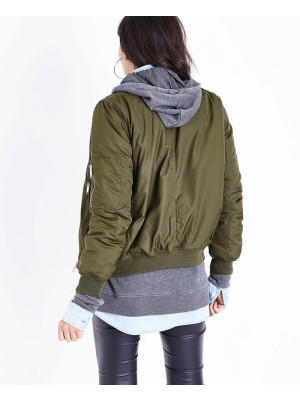 Blue-Vanilla-Green-Satin-Bomber-Varsity-Jacket