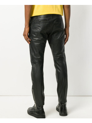 Leather-Motorcycle-Pants-Black-Slacks-For-Men
