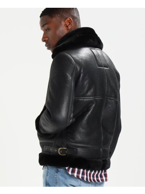 Men-Black-Fur-Sheep-Real-Leather-Jacket