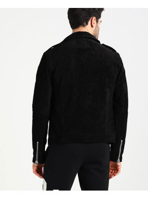 Men-Black-Suede-Biker-Classic-Leather-Jacket