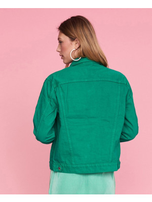 Women-Green-Denim-Jacket