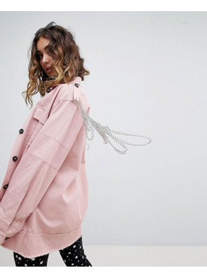 Women-Pink-Fashion-Denim-Jacket