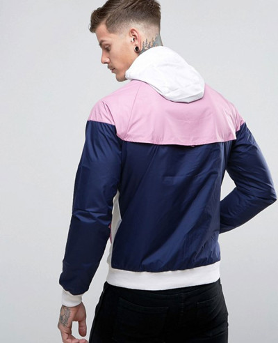 About Apparels Men Custom Windbreaker Jacket In White