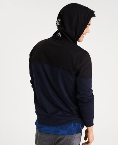 Active Color Block Men Hoodie