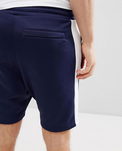 Archive Men Cotton Fleece Shorts In Navy