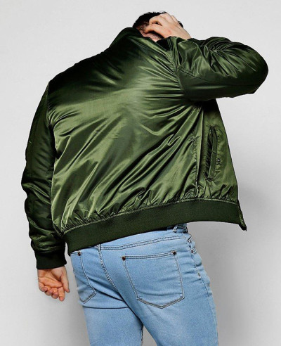 Big And Tall Khaki Bomber Jacket Varsity Jacket