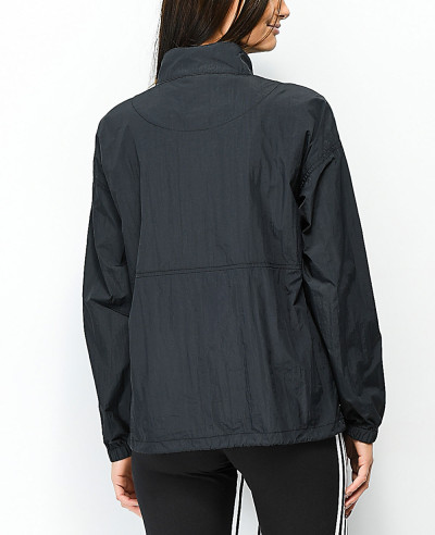 Black Anorak Windbreaker Jacket