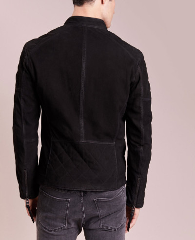 Black-Men-Biker-Suede-Real-Handmade-Leather-Jacket