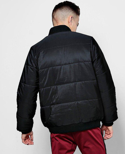 Black-Quilted-Jacket-With-Bomber-Neck-Varsity-Jacket