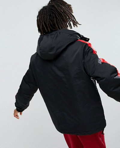 Black-With-Red-Stripe-Windbreaker-Jacket