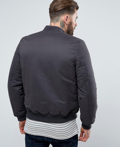 Bomber-Jacket-with-Pocket-Detail-in-Black