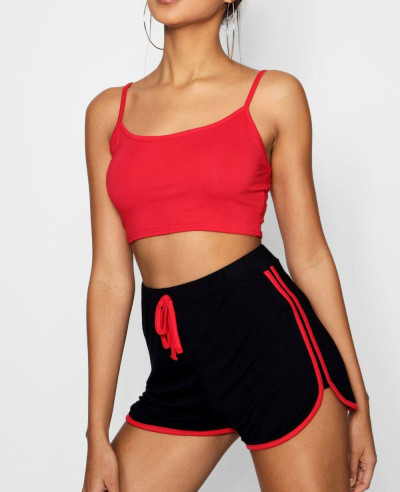 Contrast Trim Runner Short