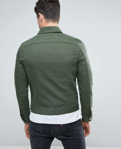 Denim Jacket In Dark Green