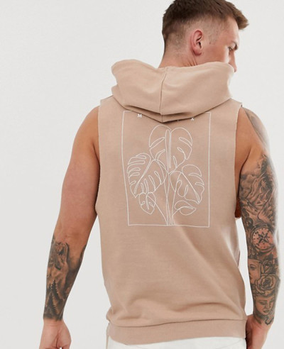 Design-Oversized-Sleeveless-Hoodie-In-Beige-With-Back-Print