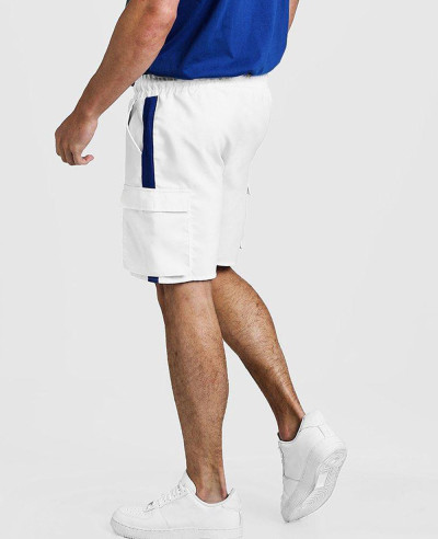 Drawstring Cargo Shorts With Side Tape