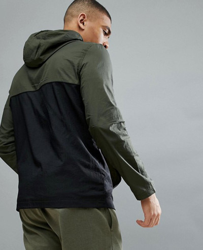 Fitness Baxter Water Resistant Windbreaker Jacket In Green