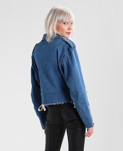 High Quality About Apparels Custom Made Blue Denim Jacket