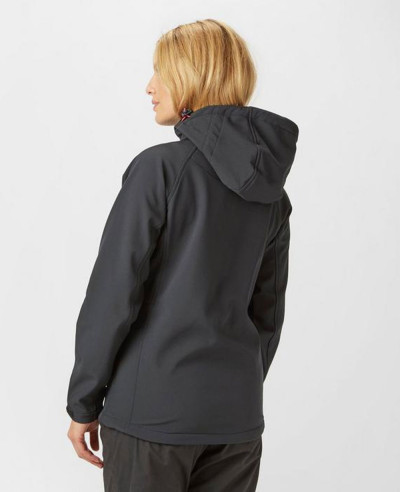 High Quality Fashion Black Hooded Softshell Jacket