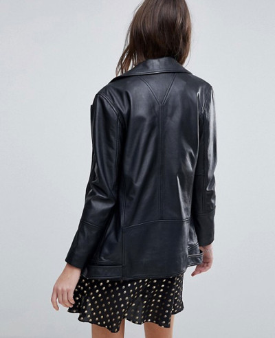 High-Quality-Longline-Leather-Jacket-With-Belt