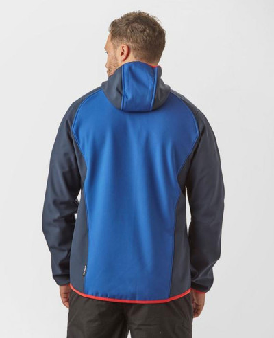 High Quality Men Custom Blue Block Colour Softshell Jacket