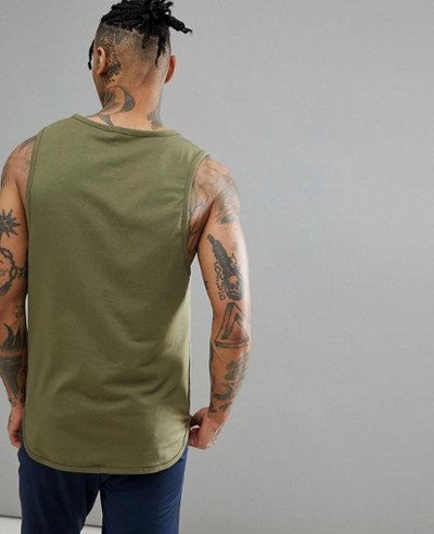 High Quality Men Custom Vest In Khaki Tank Top