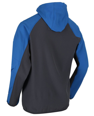 Hooded Softshell Jacket Oxford Blue Seal Grey