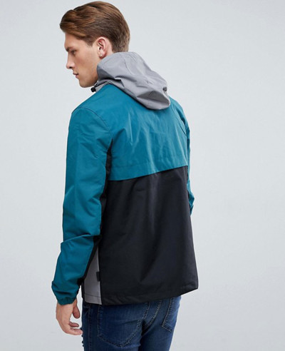 Hot-Selling-Men-Custom-Colour-Block-Overhead-Windbreaker-Jacket