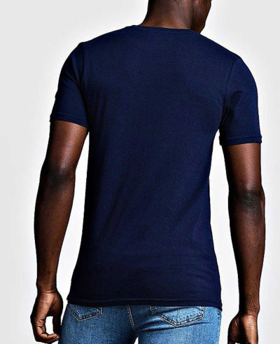 Hot-Selling-Men-Muscle-Fit-Colour-Block-Longline-Tee-Shirt