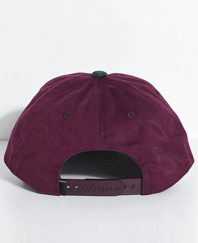 Jumble Burgundy & Green Six Panel Hat