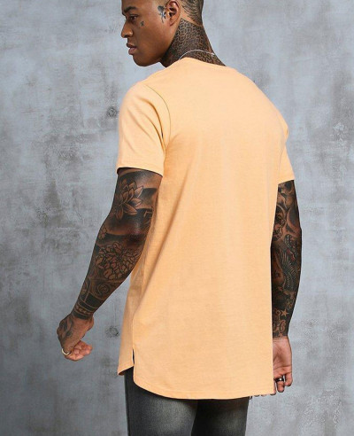 Longline-Stepped-Curved-Hem-T-Shirt