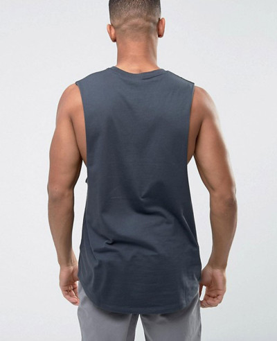 Super Longline Vest with Curve Hem In Grey Wholesale Manufacturer ...