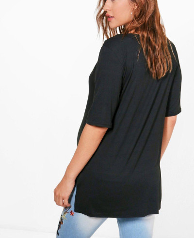 Maternity Rose Side Split T Shirt