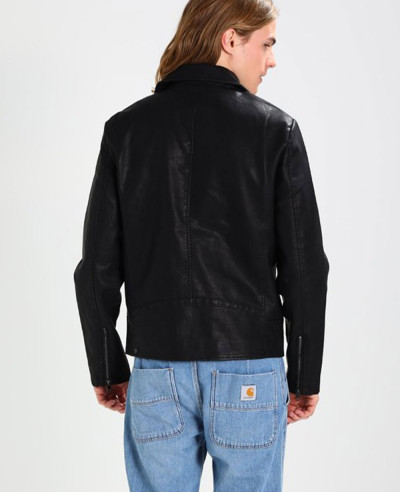 Men Biker Hot Selling Faux Real Leather Jacket