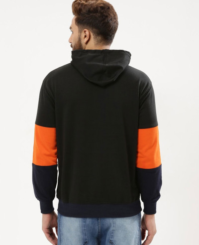 Men Colour Block Hoodie