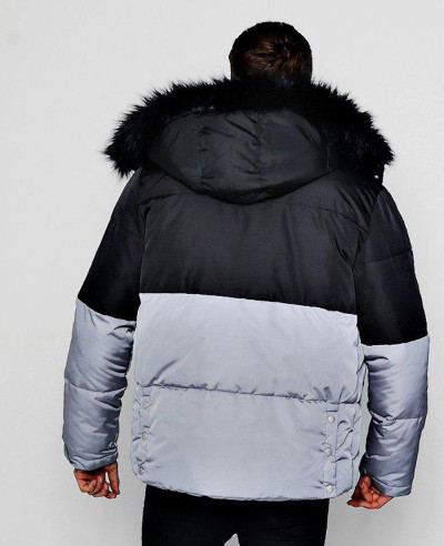 Men-Color-Block-Puffer-With-Faux-Fur-Trim-Hood