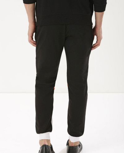 Men Contrast Panel Joggers