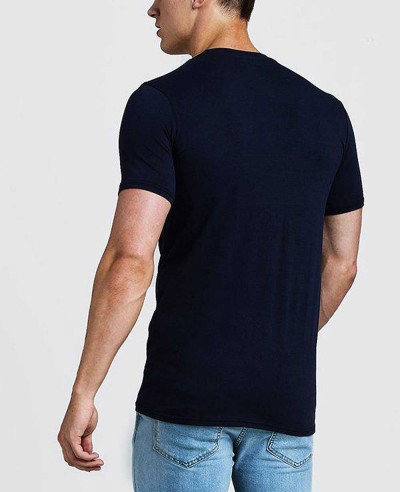 Men Custom Muscle Fit Longline Color Block Tee